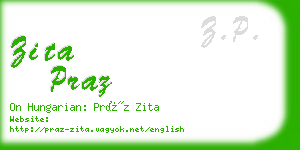 zita praz business card